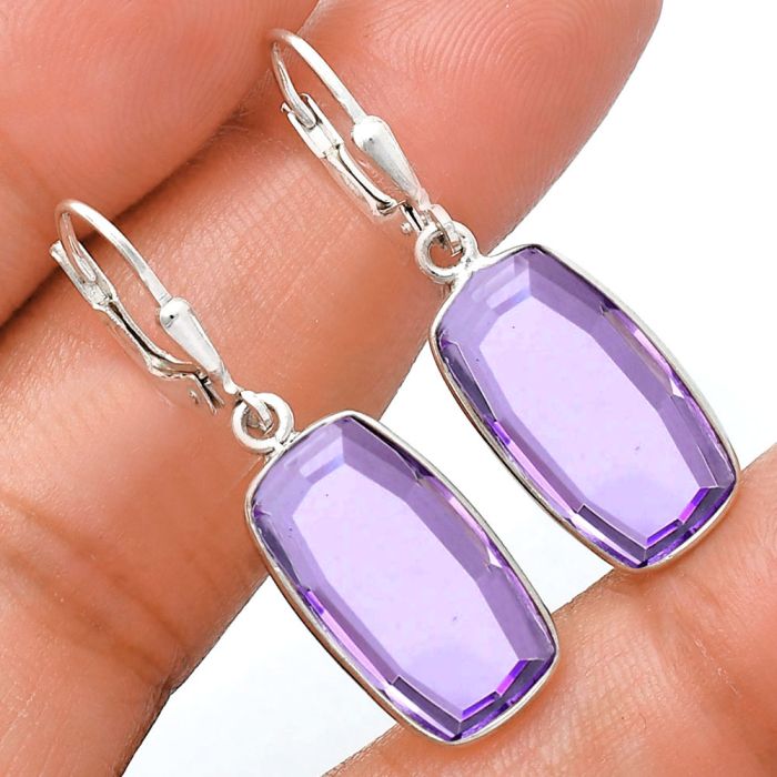 Amethyst Earrings EXE02162 E-1254, 9x17 mm