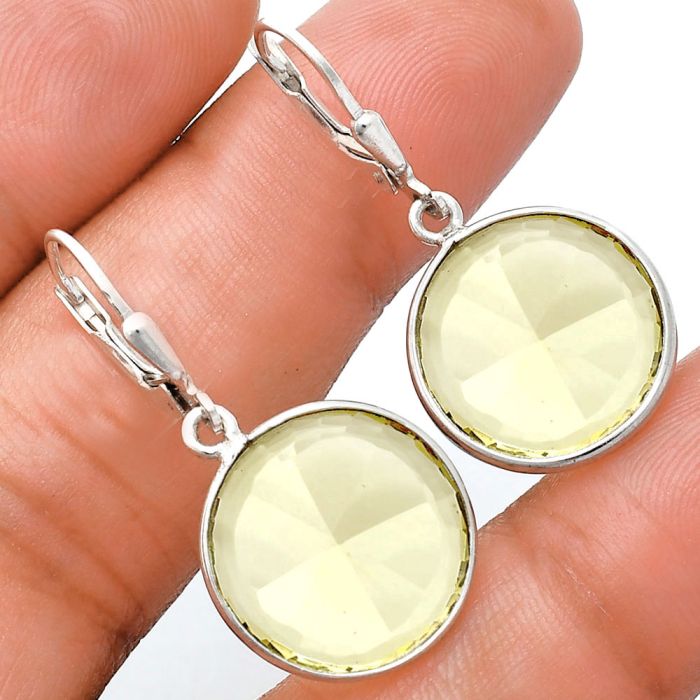 Lemon Quartz Earrings EXE02163 E-1254, 16x16 mm