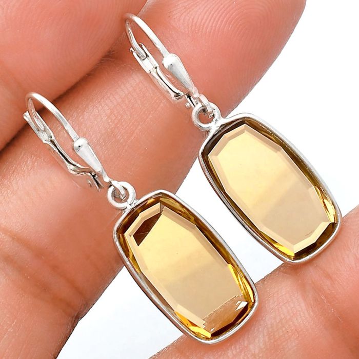 Citrine Earrings EXE02168 E-1254, 9x17 mm