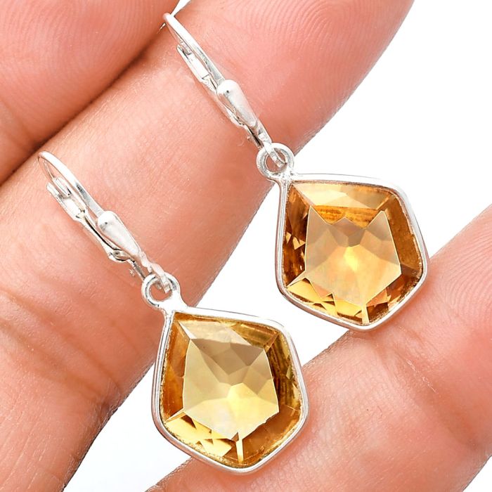 Citrine Earrings EXE02170 E-1254, 13x14 mm