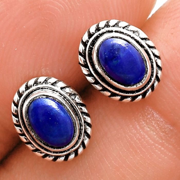 Stud - Lapis Lazuli Earrings EXE02224 E-1245, 6x4 mm