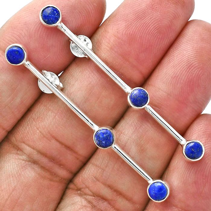 Lapis Lazuli Earrings EXE02401 E-1255, 4x4 mm