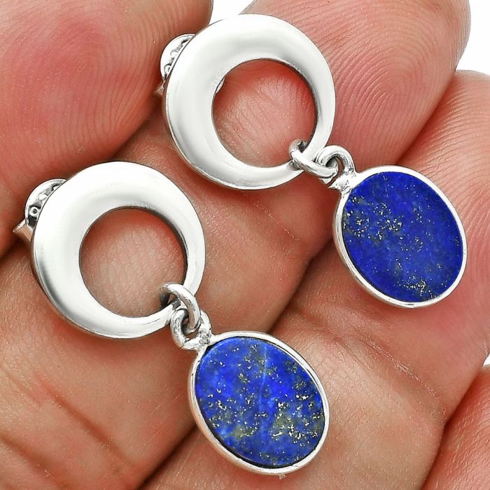 Lapis Lazuli Earrings EXE02656 E-1259, 8x10 mm