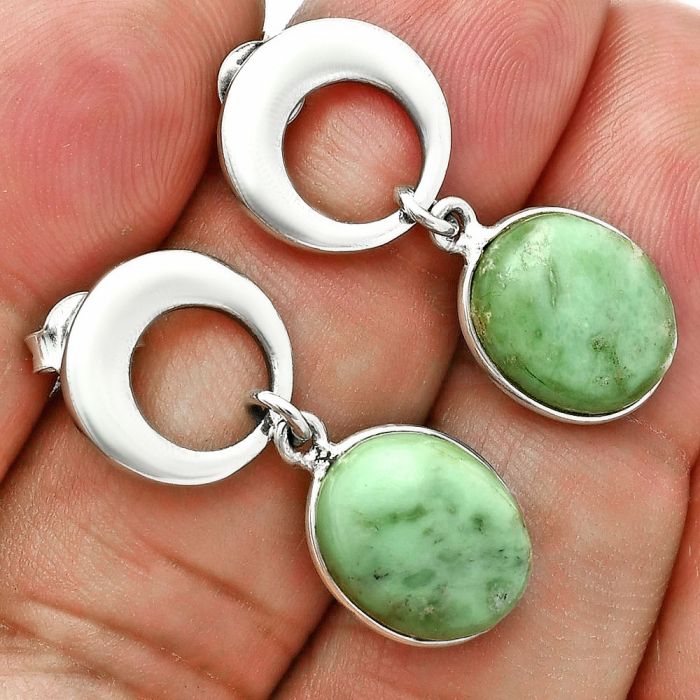 Utah Variscite Earrings EXE02659 E-1259, 10x12 mm