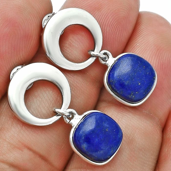 Lapis Lazuli Earrings EXE02660 E-1259, 9x9 mm