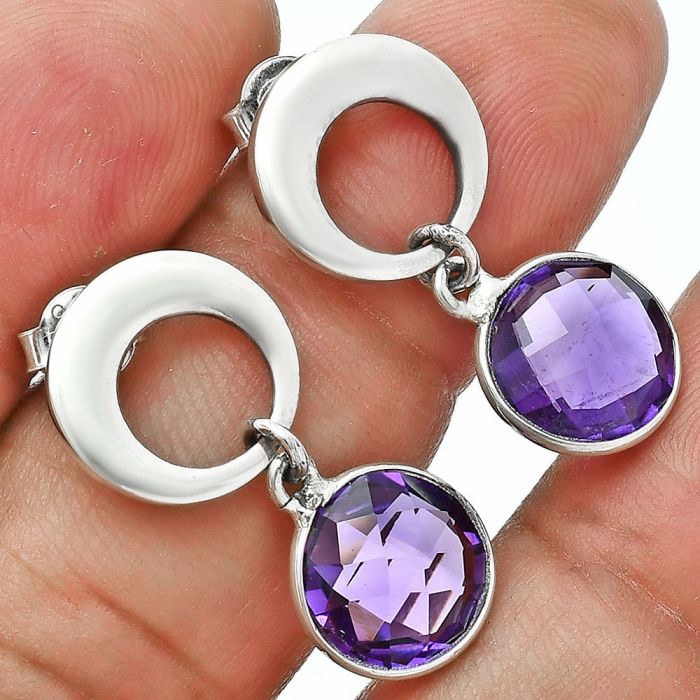 Amethyst Earrings EXE02708 E-1259, 10x10 mm