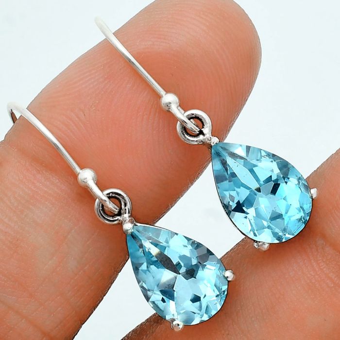 Sky Blue Topaz Earrings EXE02807 E-1021, 8x12 mm