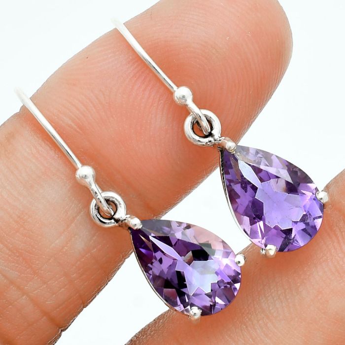 Amethyst Earrings EXE02833 E-1021, 8x12 mm