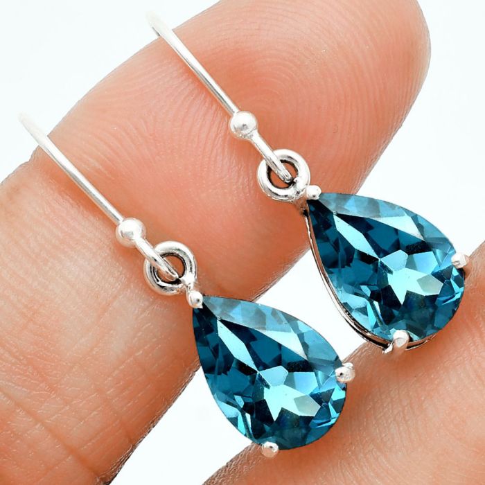 London Blue Topaz Earrings EXE02835 E-1021, 8x12 mm