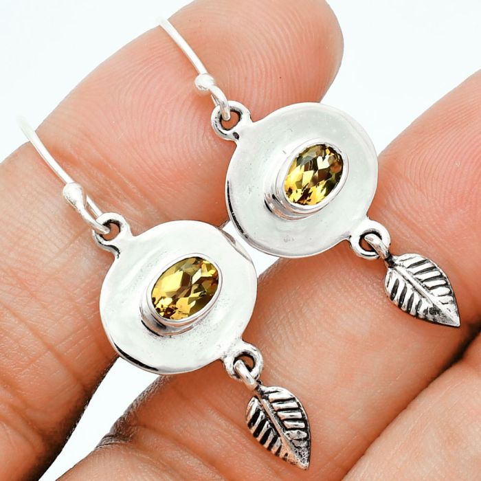 Citrine Earrings EXE02847 E-1230, 6x4 mm