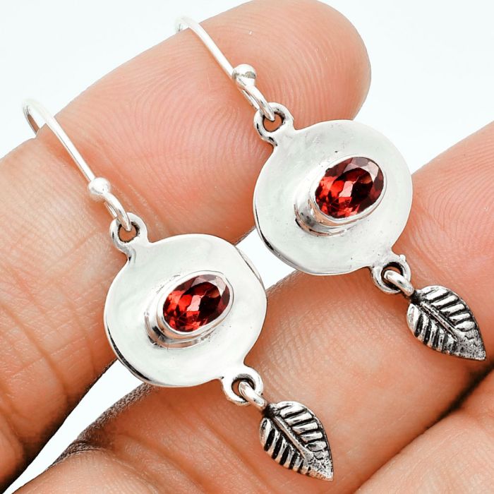 Hessonite Garnet Earrings EXE02851 E-1230, 6x4 mm