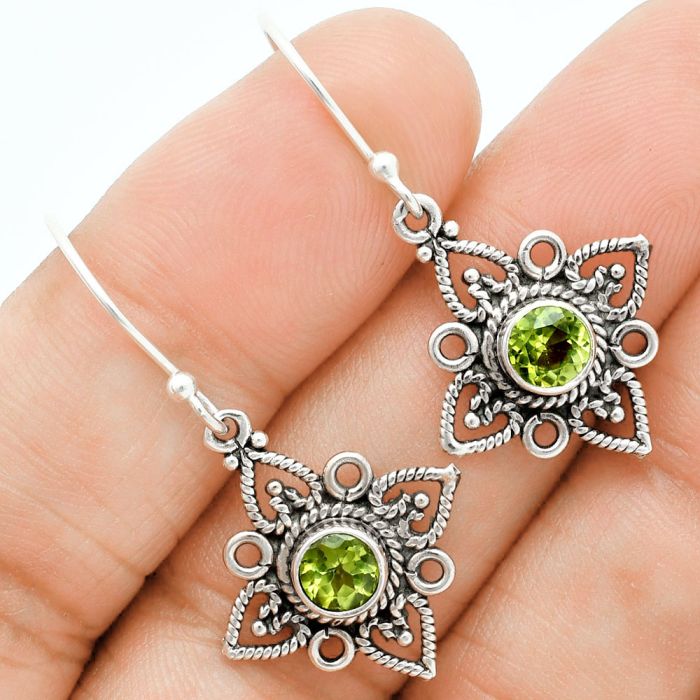 Peridot Earrings EXE02876 E-1250, 5x5 mm