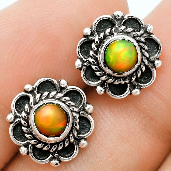 Ethiopian Opal Earrings EXE02886 E-1121, 5x5 mm