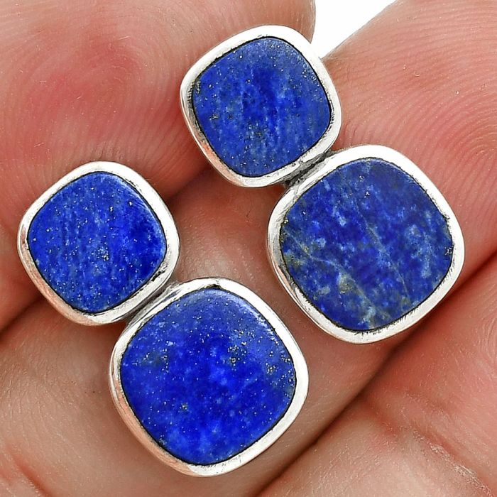 Lapis Lazuli Earrings EXE02895 E-1252, 10x10 mm