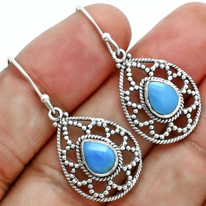 Sleeping Beauty Turquoise Earrings EXE02932 E-1251, 6x8 mm