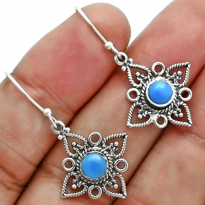 Sleeping Beauty Turquoise Earrings EXE02934 E-1250, 5x5 mm