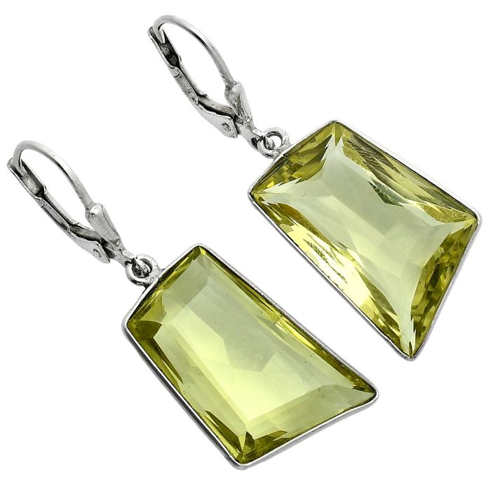 Lemon Quartz Earrings EXE02938 E-1254, 14x22 mm