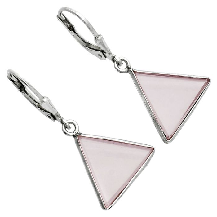 Rose Quartz Earrings EXE02941 E-1254, 13x13 mm