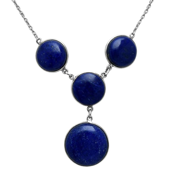 Lapis Lazuli and Lapis Lazuli Necklace EXN01060 N-1013, 20x20 mm