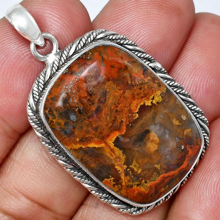 Rare Cady Mountain Agate Pendant EXP01116 P-1074, 19x28 mm