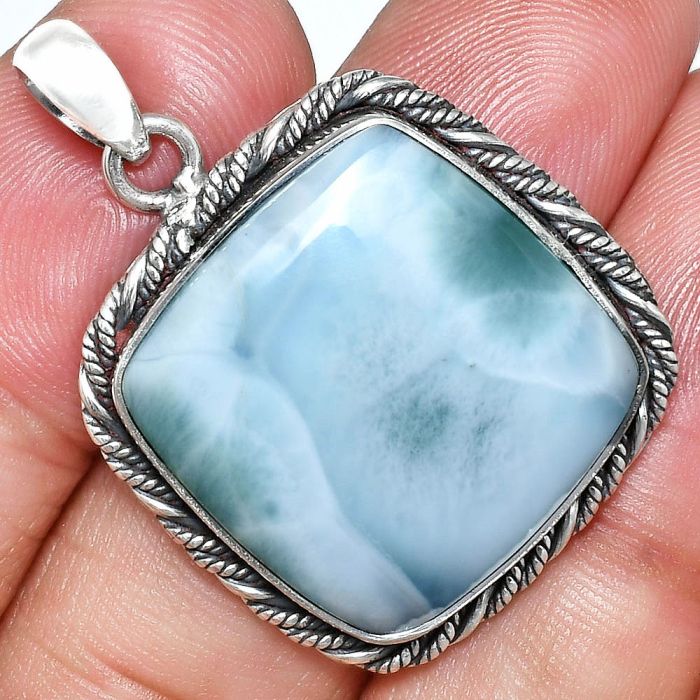 Larimar (Dominican Republic) Pendant EXP01129 P-1074, 21x21 mm