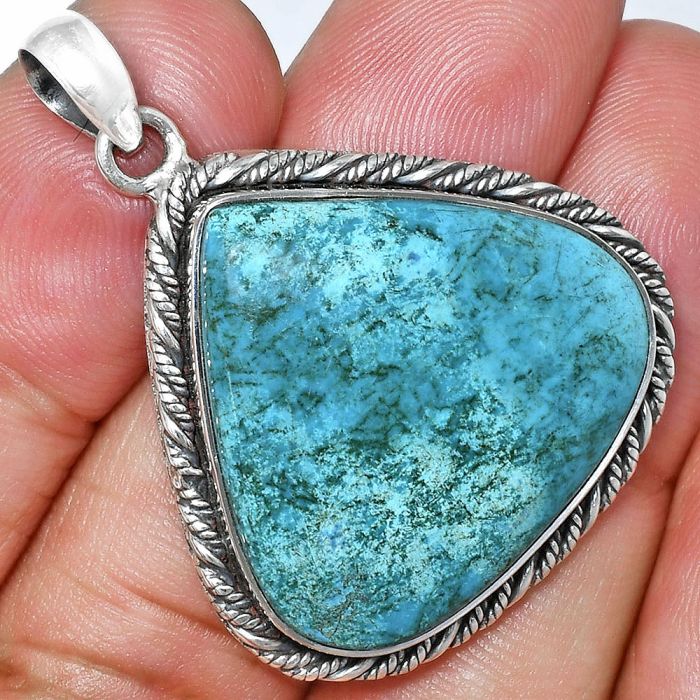 Shattuckite Pendant EXP01139 P-1074, 25x26 mm