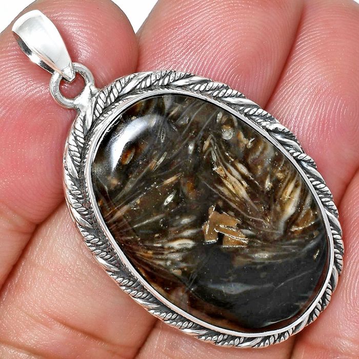 Bat Cave Jasper Pendant EXP01151 P-1074, 19x29 mm