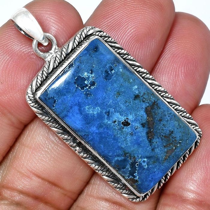 Shattuckite Pendant EXP01184 P-1074, 16x28 mm