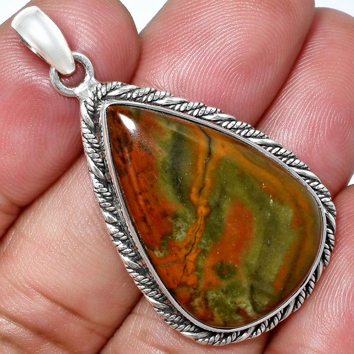 Polygram Jasper Pendant EXP01185 P-1074, 19x28 mm