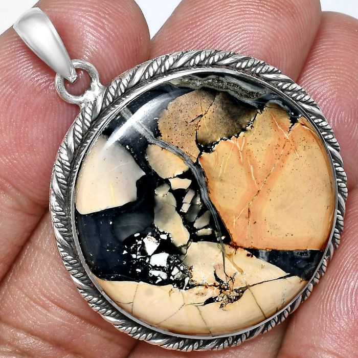 Maligano Jasper Pendant EXP01188 P-1074, 28x28 mm