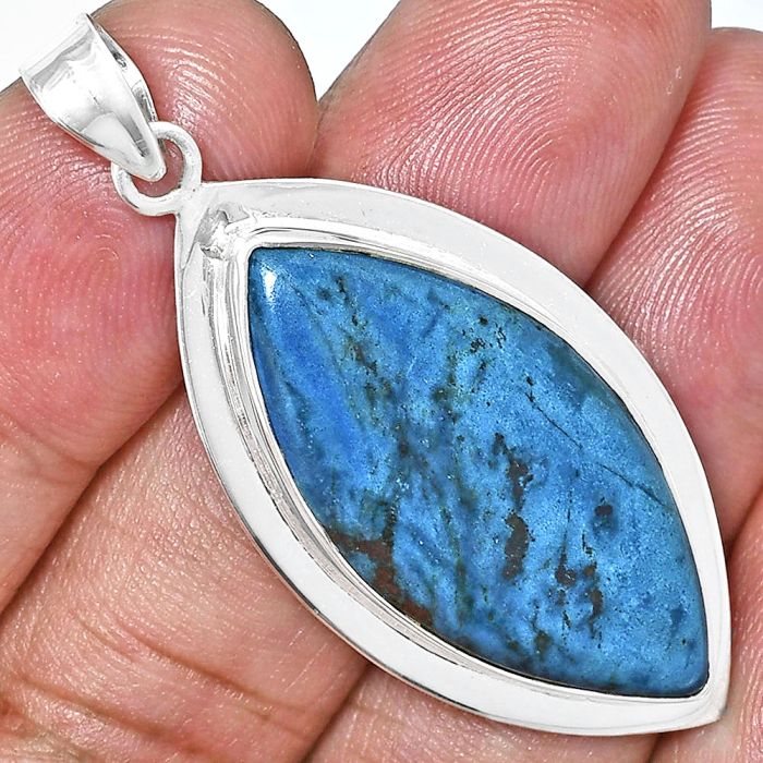 Shattuckite Pendant EXP01202 P-1076, 16x35 mm