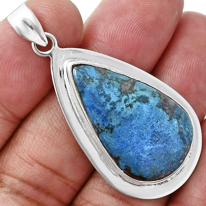 Shattuckite Pendant EXP01209 P-1076, 17x28 mm