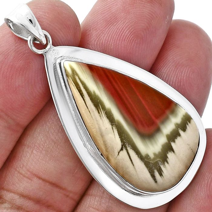 Imperial Jasper Pendant EXP01219 P-1076, 18x32 mm