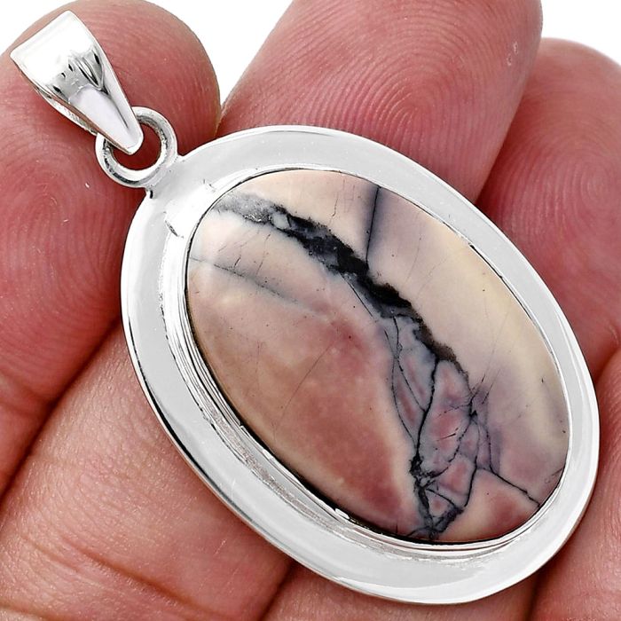 Porcelain Jasper Pendant EXP01229 P-1076, 17x26 mm