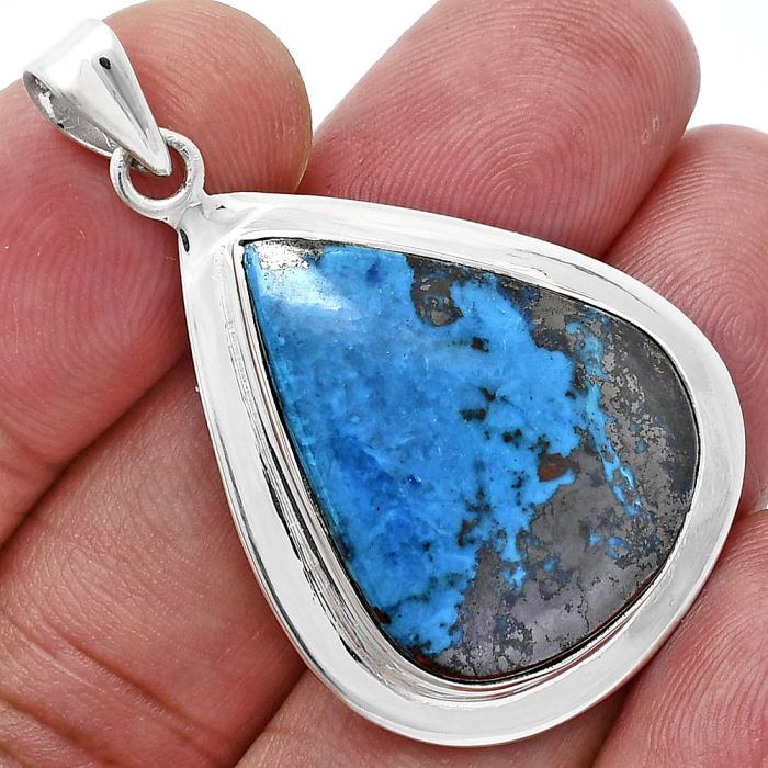 Shattuckite Pendant EXP01232 P-1076, 21x26 mm