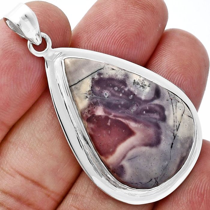 Porcelain Jasper Pendant EXP01235 P-1076, 21x31 mm