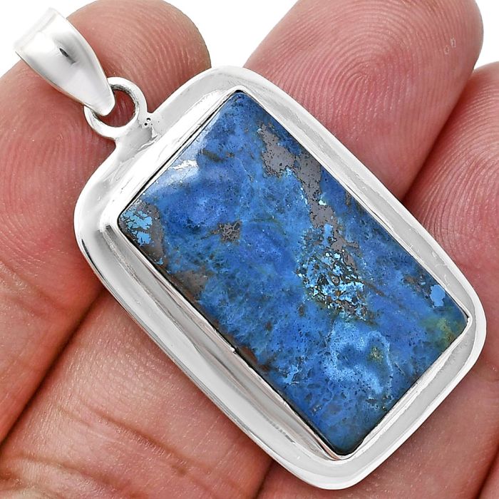 Shattuckite Pendant EXP01245 P-1076, 16x26 mm