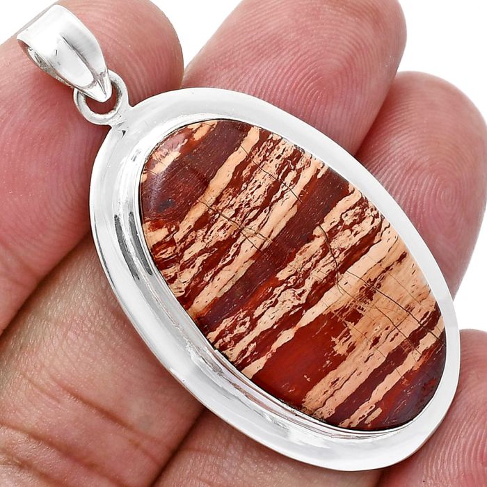 Snake Skin Jasper Pendant EXP01257 P-1076, 18x32 mm