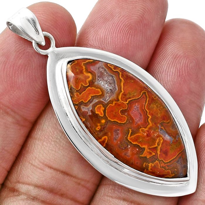 Rare Cady Mountain Agate Pendant EXP01272 P-1076, 16x34 mm