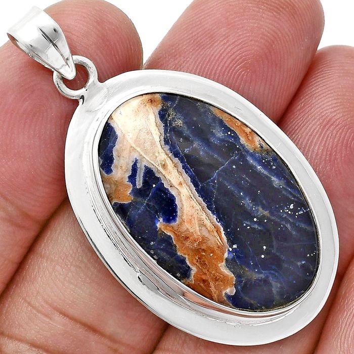 Orange Sodalite Pendant EXP01275 P-1076, 18x28 mm