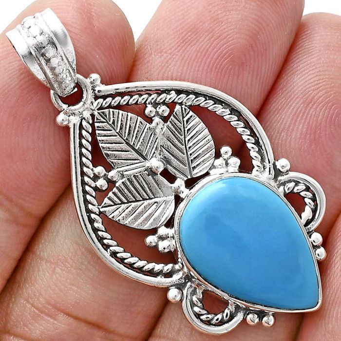 Sleeping Beauty Turquoise Pendant EXP01298 P-1258, 12x18 mm