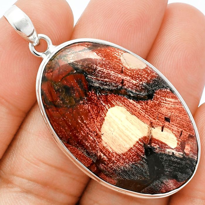 Snake Skin Jasper Pendant EXP01350 P-1124, 24x37 mm