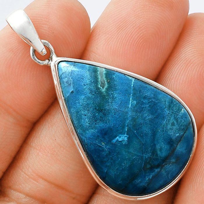 Shattuckite Pendant EXP01364 P-1124, 21x31 mm