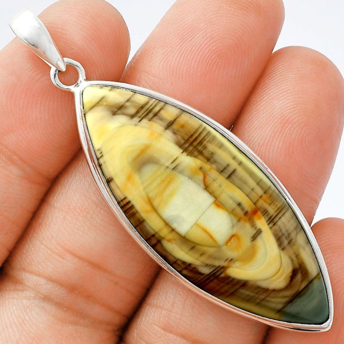 Imperial Jasper Pendant EXP01368 P-1124, 18x44 mm