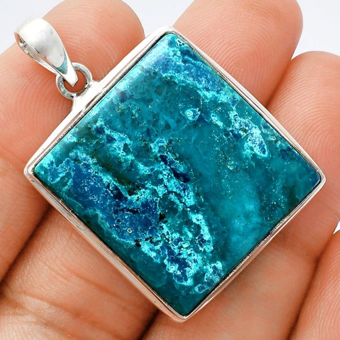 Shattuckite Pendant EXP01370 P-1124, 25x26 mm