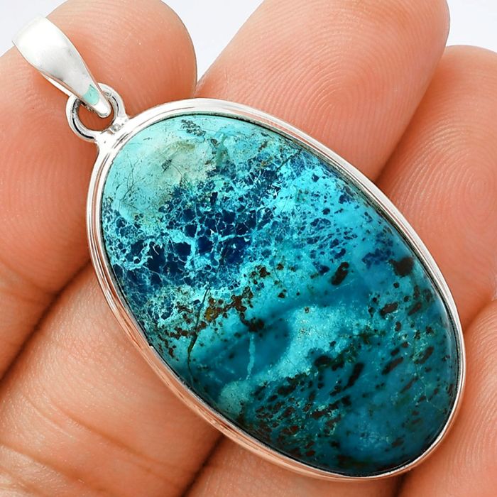 Shattuckite Pendant EXP01374 P-1124, 20x34 mm