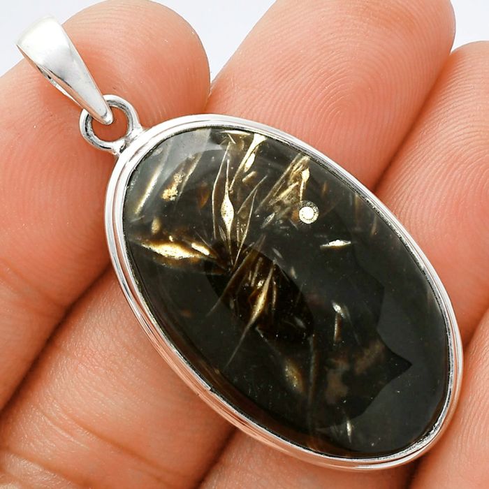 Bat Cave Jasper Pendant EXP01382 P-1124, 19x31 mm