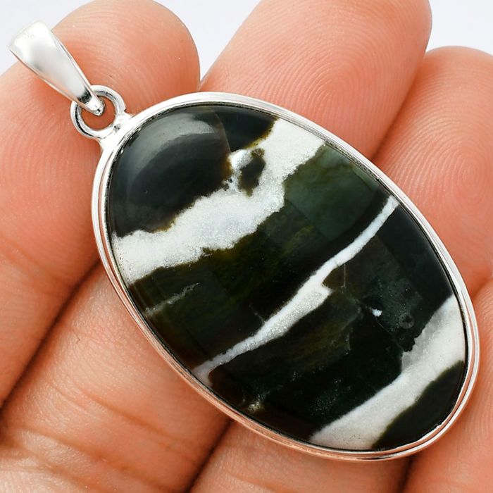 Larsonite Jasper Pendant EXP01383 P-1124, 22x35 mm