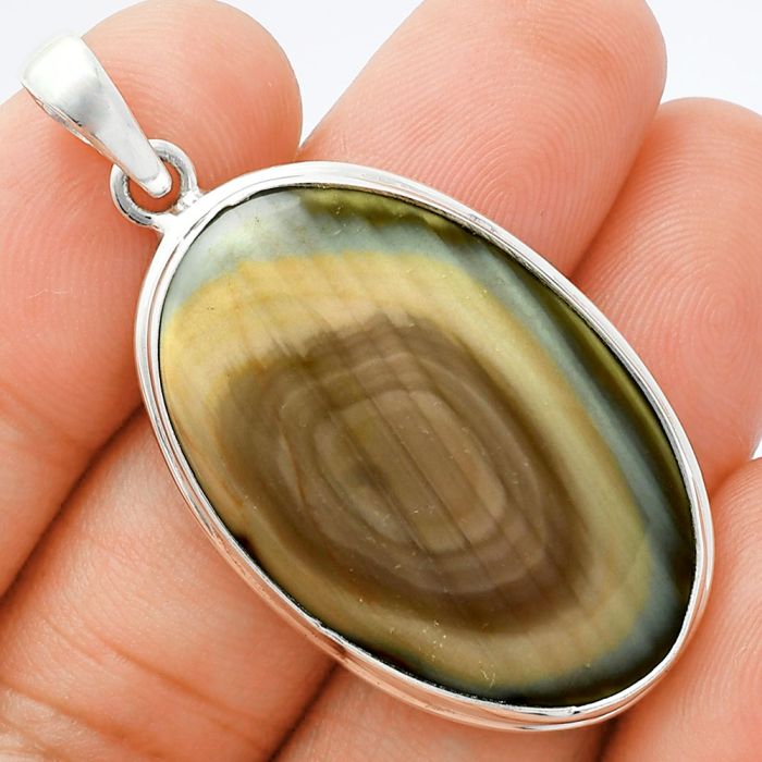 Imperial Jasper Pendant EXP01391 P-1124, 21x33 mm