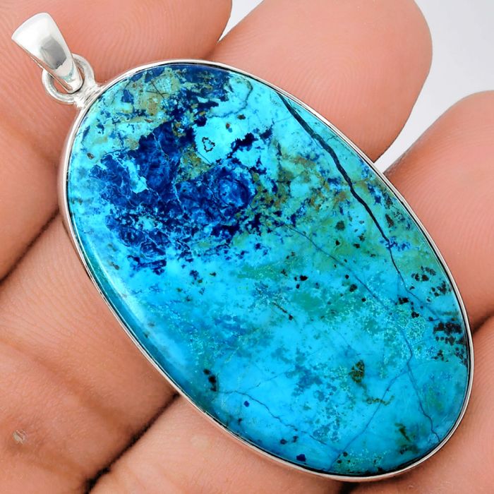 Shattuckite Pendant EXP01428 P-1001, 27x44 mm